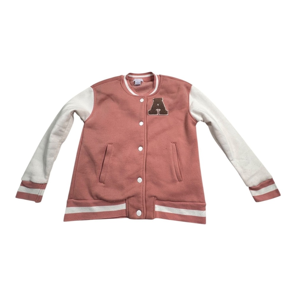 SPARKLE & FLY Pink Letterman Jacket Girls XL 14 16 A‎ Logo California State